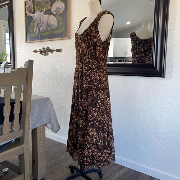 Jones New York Silk Butterfly Print Scoop Neck Sleeveless Maxi Dress Size 16 NWT - Picture 6 of 14
